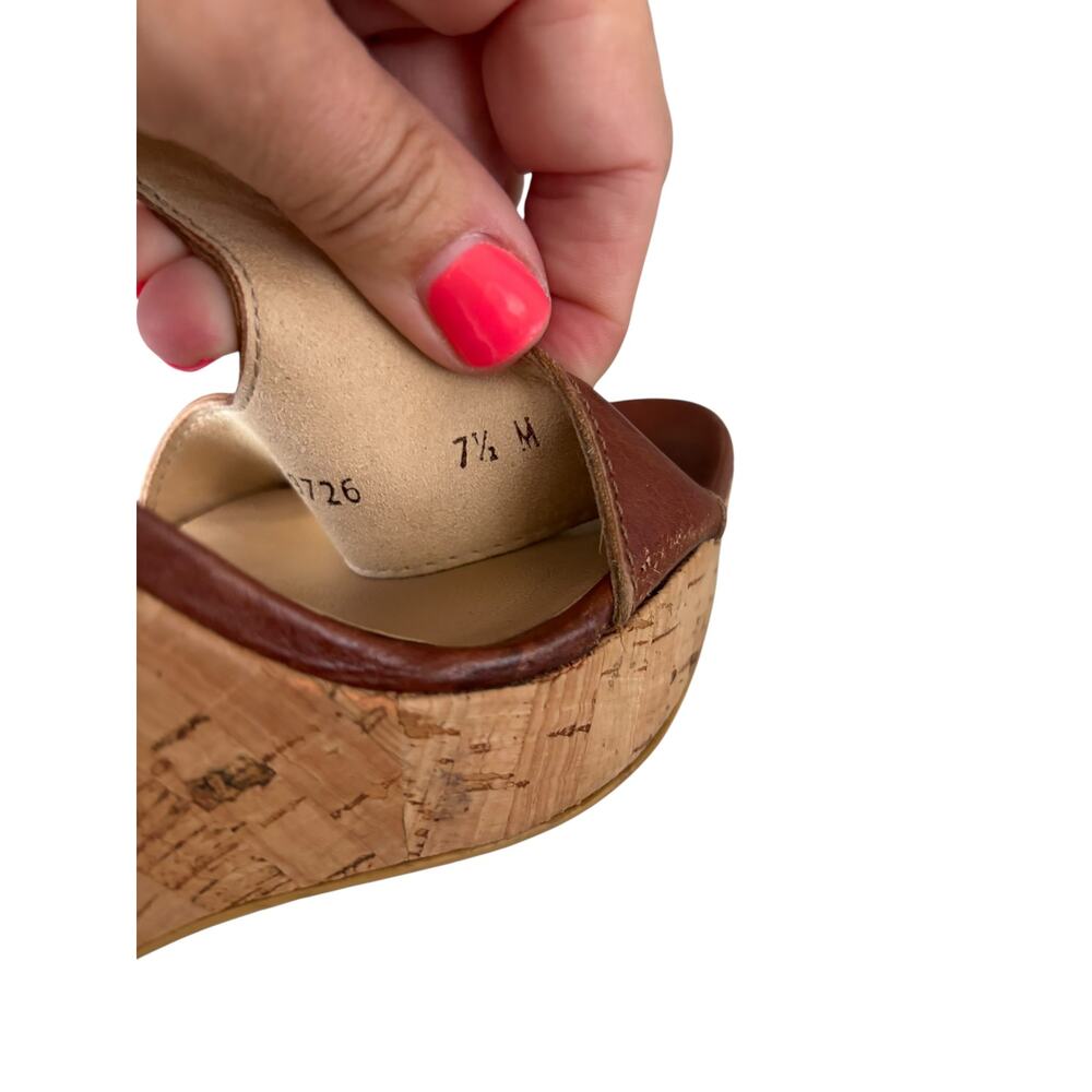Stuart Weitzman Wedge Sandals Heels Size 7.5 M - Picture 10 of 15